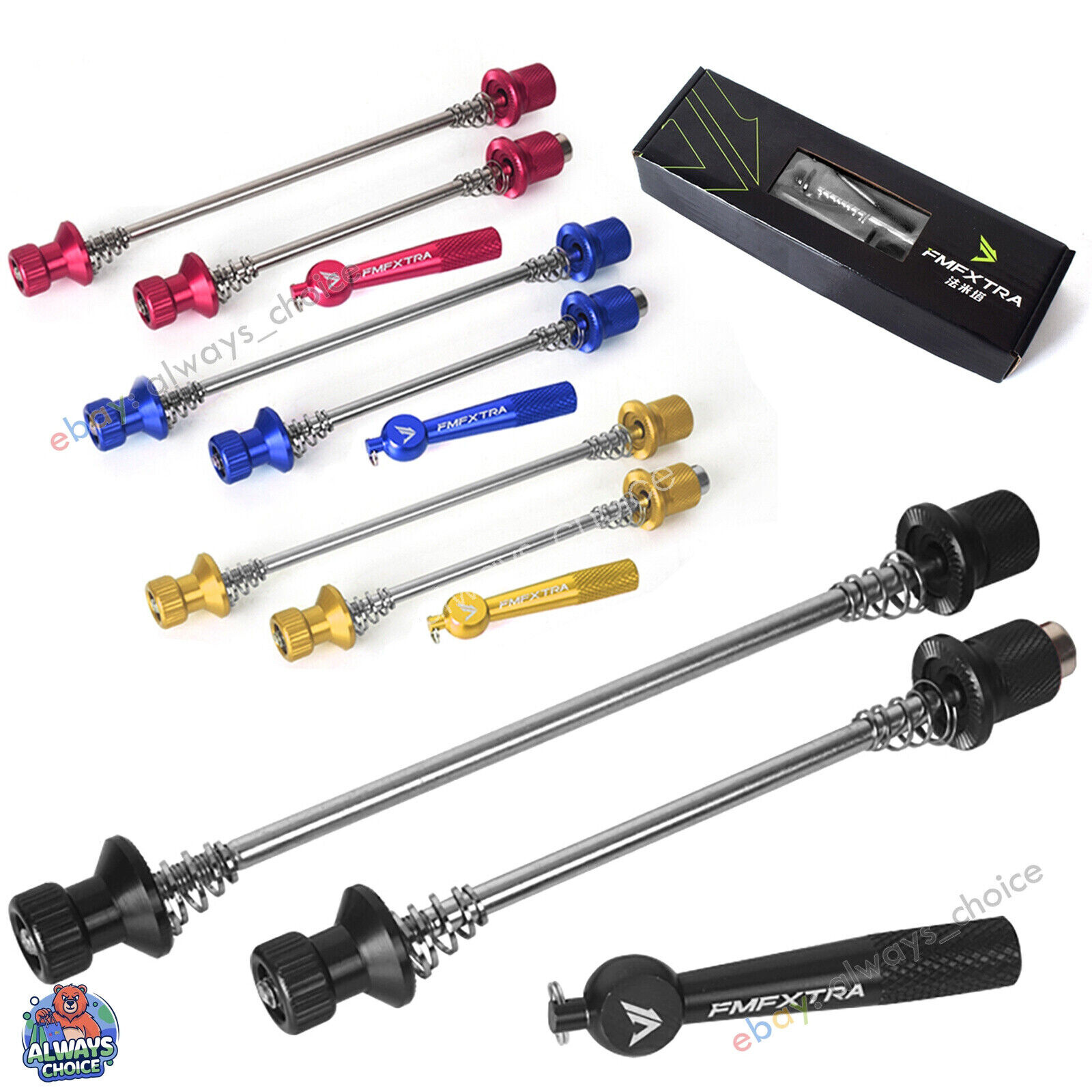 Kit sgancio rapido bici anteriore e posteriore per mtb e bici da corsa