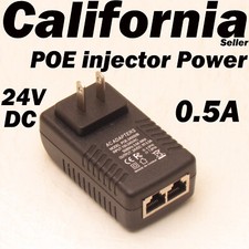 POE Injector 24V 0.5A Wall Plug Ethernet Adapter IP Phone Camera Power Supply 24