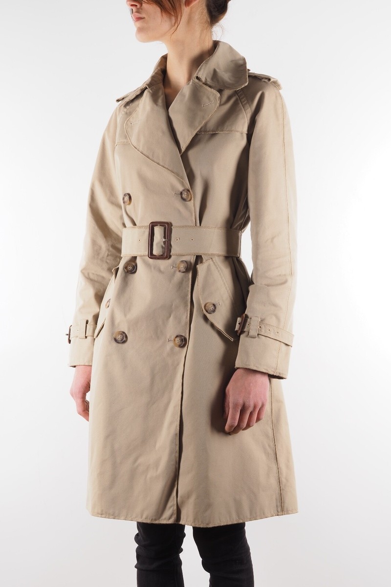 Dolce & Gabbana Vintage Women's Beige Belted Trench Coat Jacket