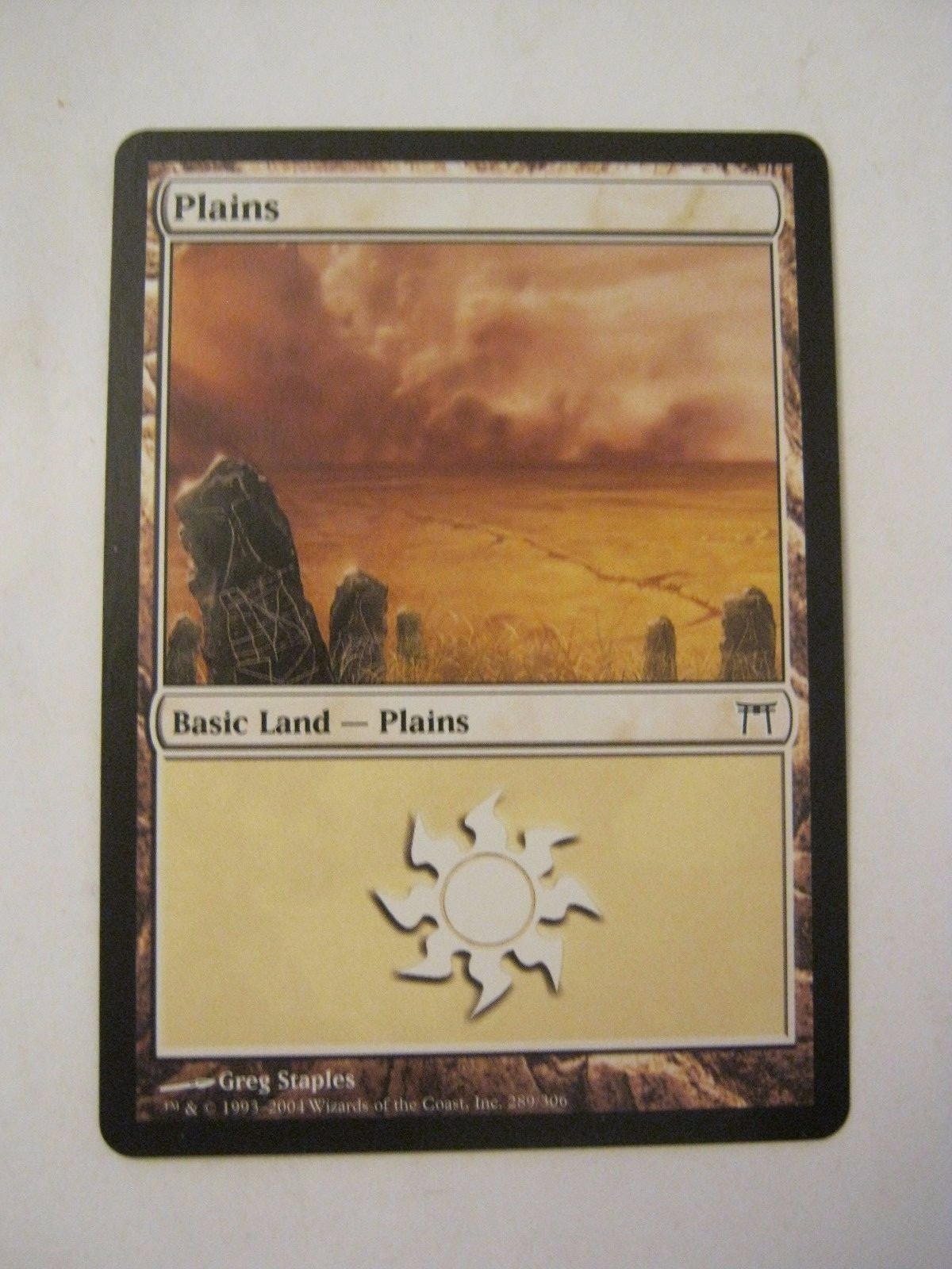 Magic The Gathering Basic Land Plains Game Card #289, Ex Cond. (011-41 ...