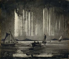 Peder Balke : Northern Lights : 1870 : Archival Quality Art Print