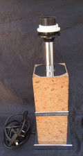Lampe moderniste metal chrome liege vers 1970 style ingo maurer