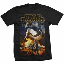 Image of Star Wars Official Licensed Unisex Tee: Episode VII Phasma & Troopers Medium