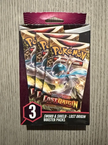 Pokémon TCG: Sword & Shield – Lost Origin 3 Booster Packs Hanger Box – Sealed
