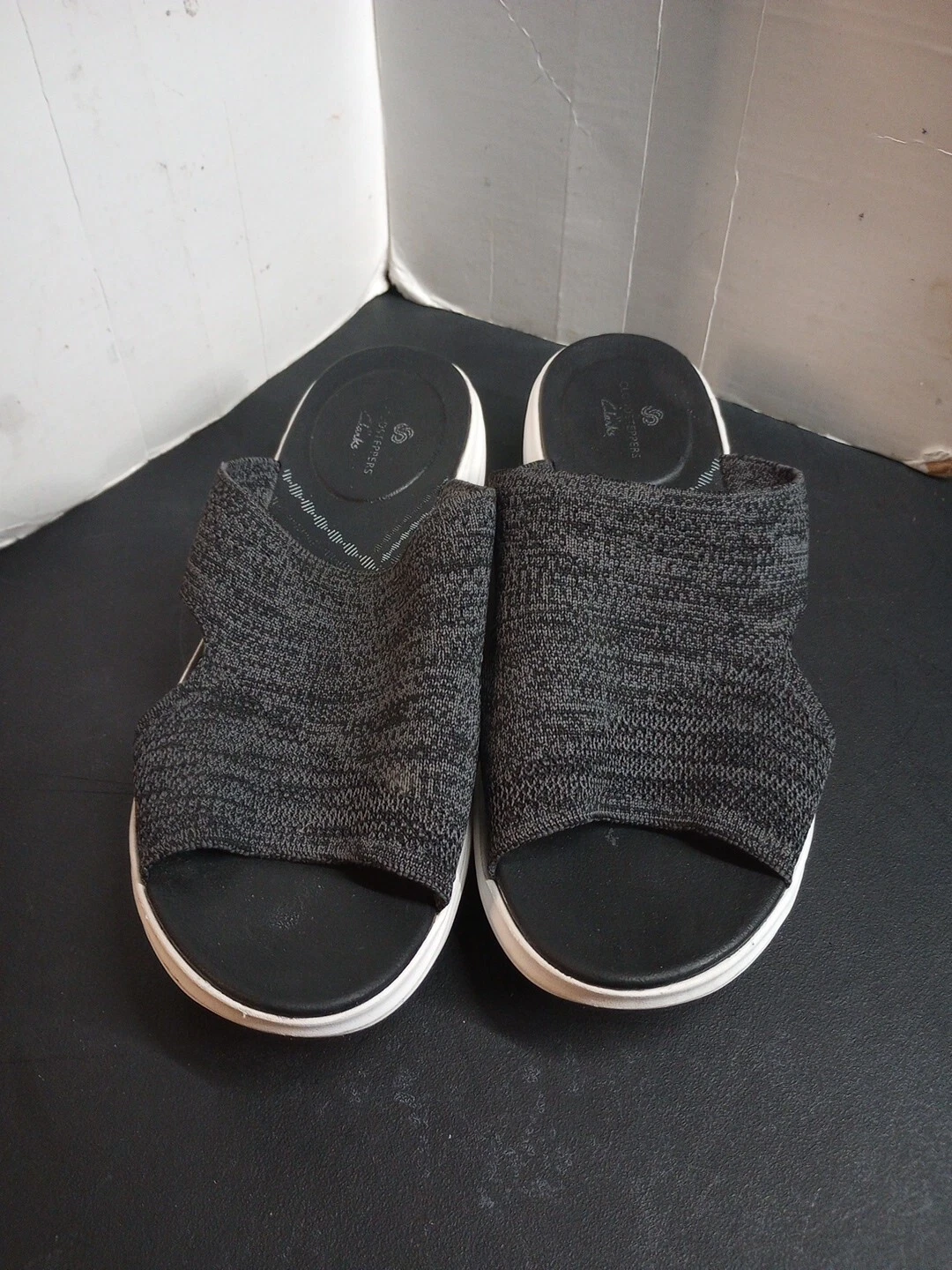 Cloudsteppers by Clarks sandali donna grigio slip on taglia 9W