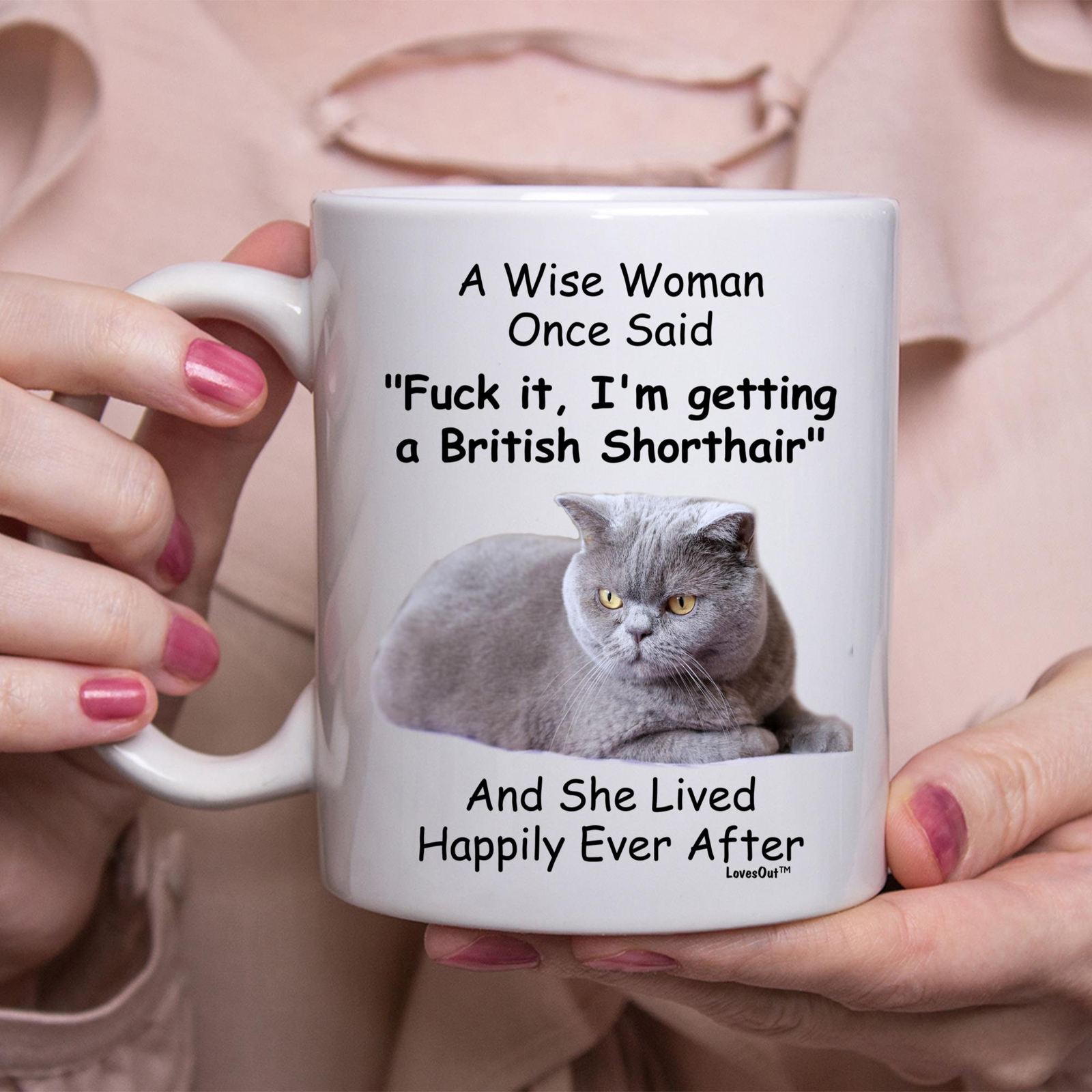 Funny British Shorthair Cat Gift For Women White Coffee Mug Coffee Mug