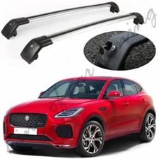 Silver Cross Bars Crossbar Roof Rail Rack Fit for Jaguar E-Pace E Pace 2017-2023