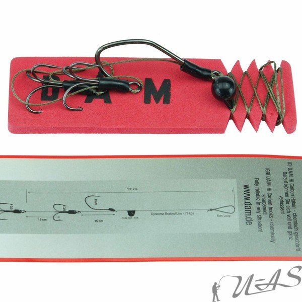 Dam Sumo Catfish Rig Waller Vorfach Mit Rassel Wels Montage 6/0 77Kg Dyneema Kva-image