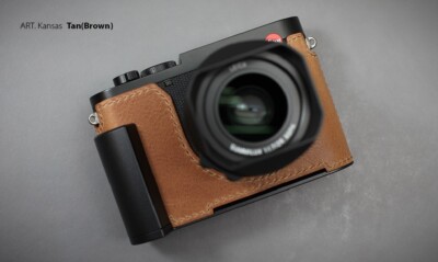 LIM'S Genuine Leather Half Case Metal Grip Dovetail For Leica Q3