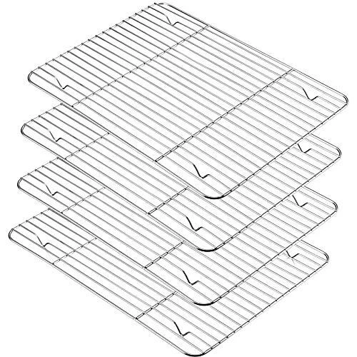 Baking Rack 4-Piece Set Stainless Steel Wire Racks Cooling Cooking 15.3x11.25