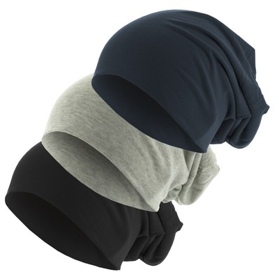 Master Dis MSTRDS Jersey Beanie S/M black navy heather Slouch Long Mütze Ski Cap