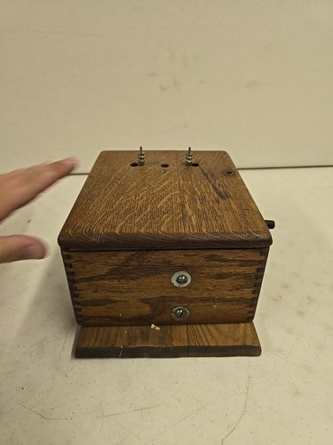 Antique Kellog Switchboard Hotel Phone 14478 & Wood Crank Ringer Box For Restore - Picture 12 of 23