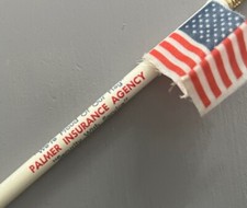 Vintage Advertising Pencil Pipestone Minnesota Palmer Insurance Patriotic Novelt
