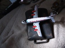 VINTAGE 4-1/2" TIN FRICTION AIRPLANE TOY - TRANS WORLD AIRLINES TWA B0720 JAPAN