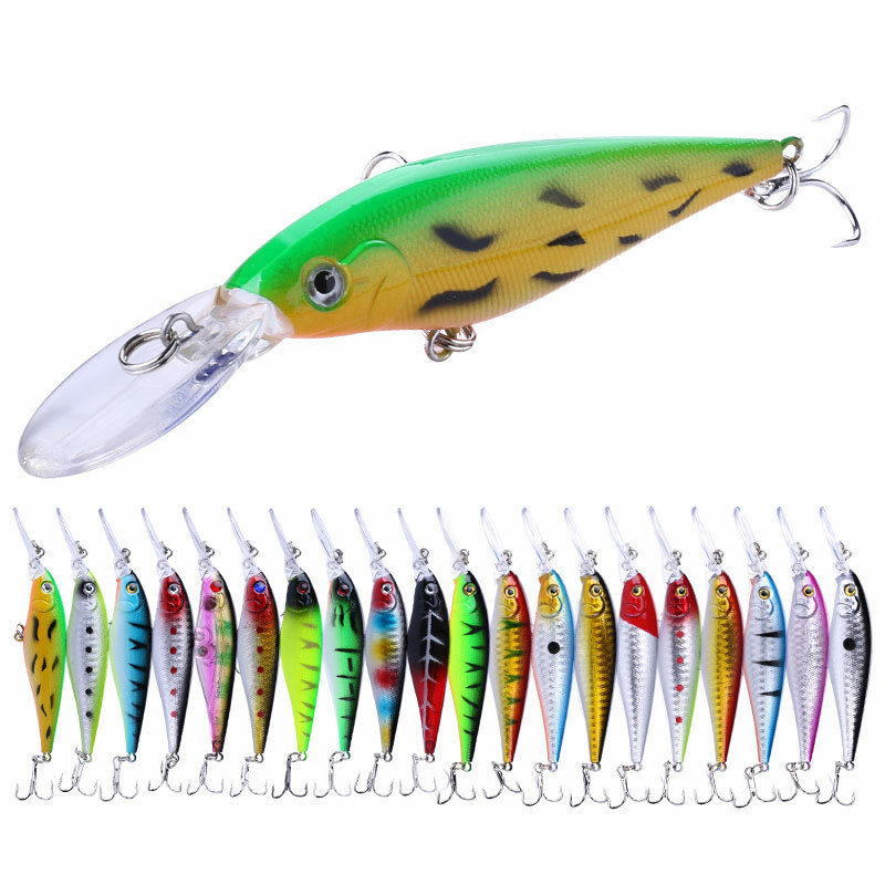 20pcs/set 11cm/10g Crankbaits Hard Bait Minnow Lure Bass Fishing Trout Saltwater