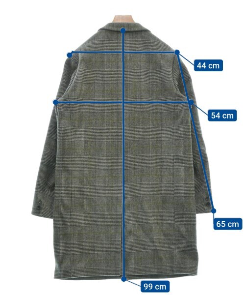 UNITED ARROWS コート(その他) グレー 0272424S0203 BEAUTY&YOUTH UNITED ARROWS Chester Coats BlackxWhite(Glen