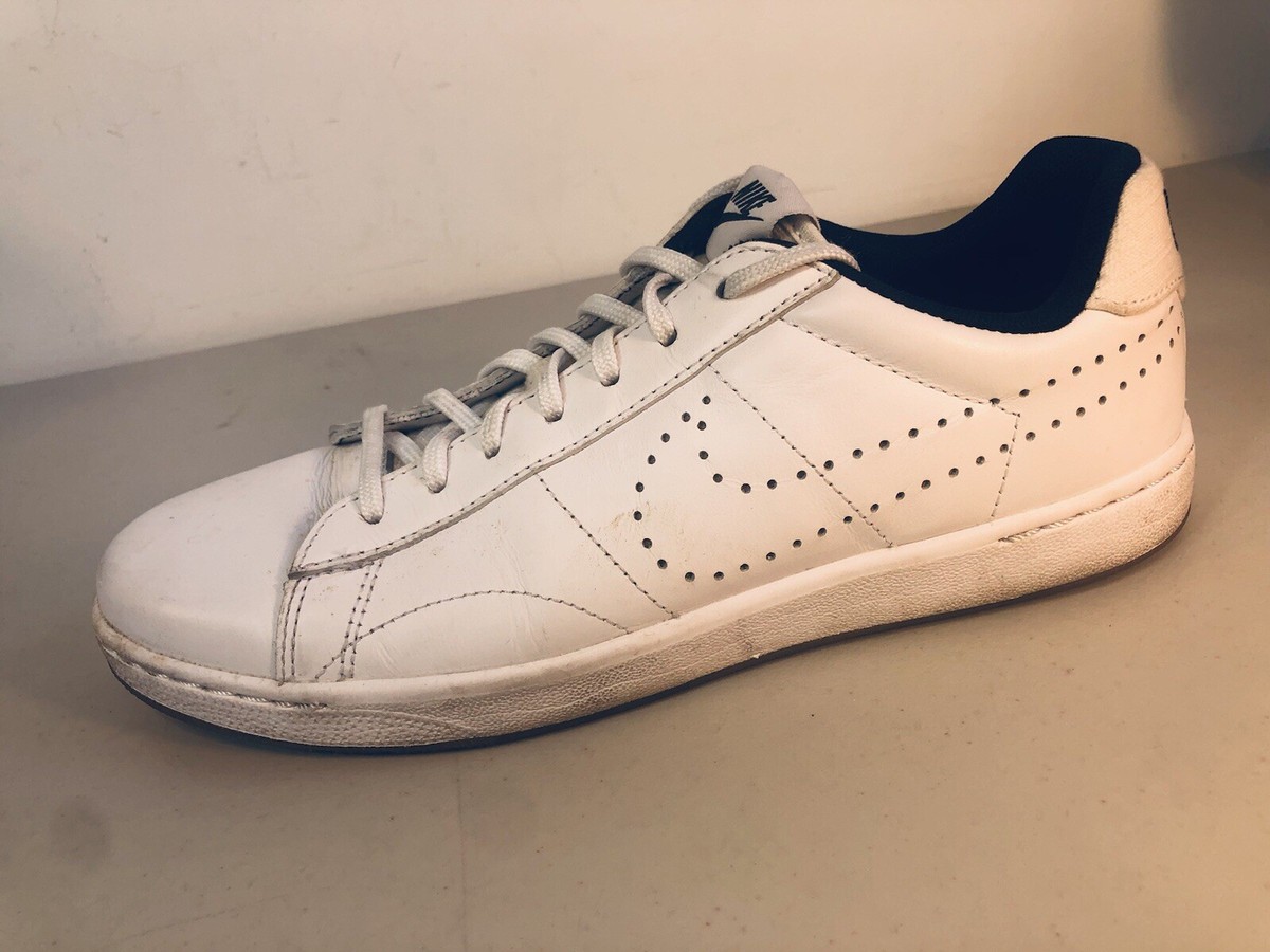 Nike White Leather Tennis Sneakers Classic Ultra 725111-100