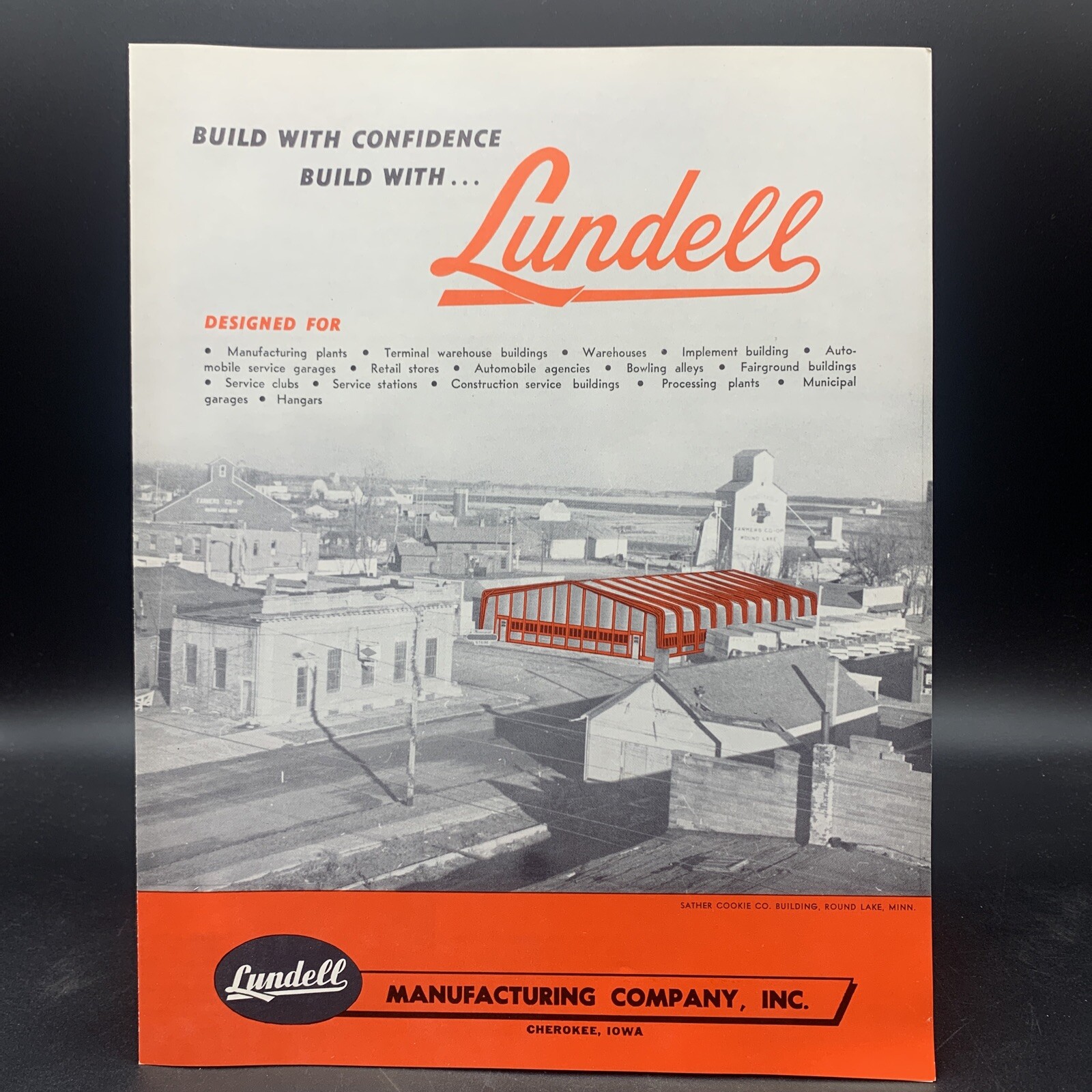 1950’s Lundell Mfg Co Prefabricated Buildings Brochure-Cherokee Iowa-Excellent