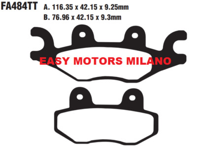 Coppia Pastiglie Freno Ebc Anteriore SFA484 TGB X-Motion 125 2008>