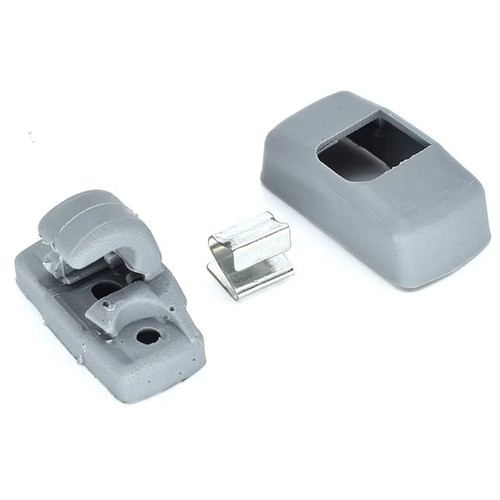 2x Grey Sun Visor Clip For VW Transporter T5 Caddy Golf Passat Beetle 3B0857561B - Picture 9 of 10