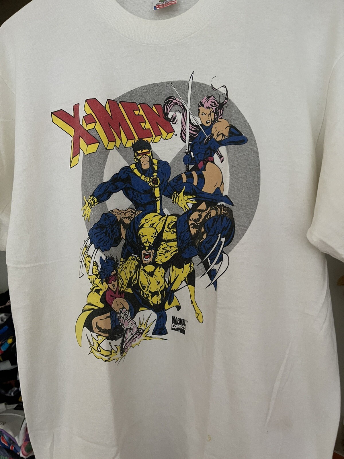 vintage marvel shirt xmen gambit cable jubilee psyloc… Gem