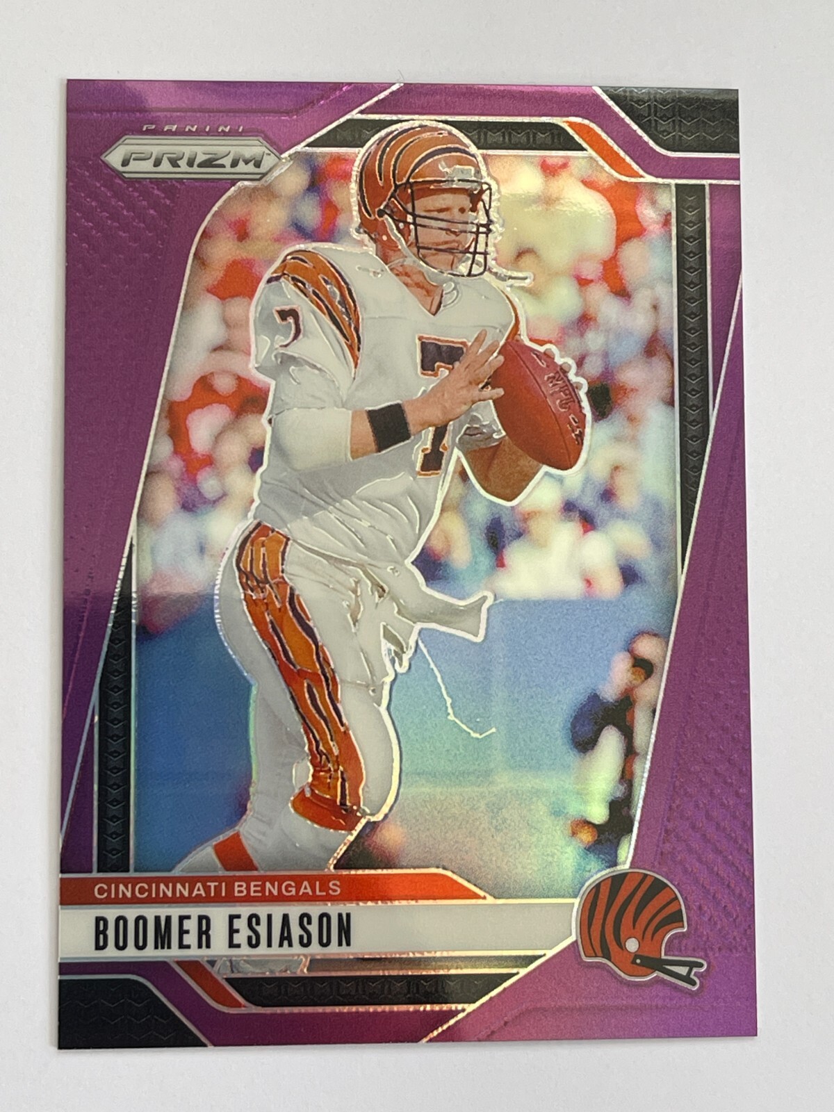 2024 Panini Prizm Bengals Boomer Esiason Purple /125 #61