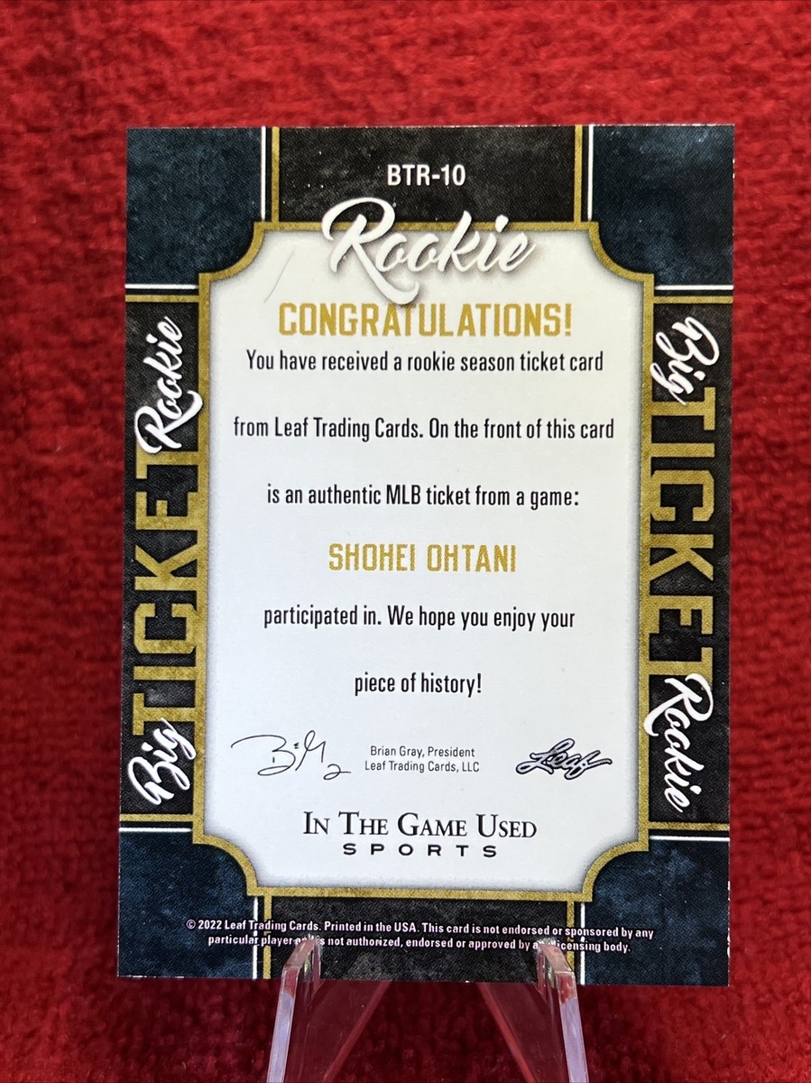 大谷翔平 ルーキーイヤー チケット】Leaf 大谷翔平 ルーキーシーズン