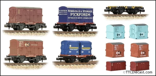Graham Farish Conflat Wagons & Containers, Choice of liveries, N Gauge