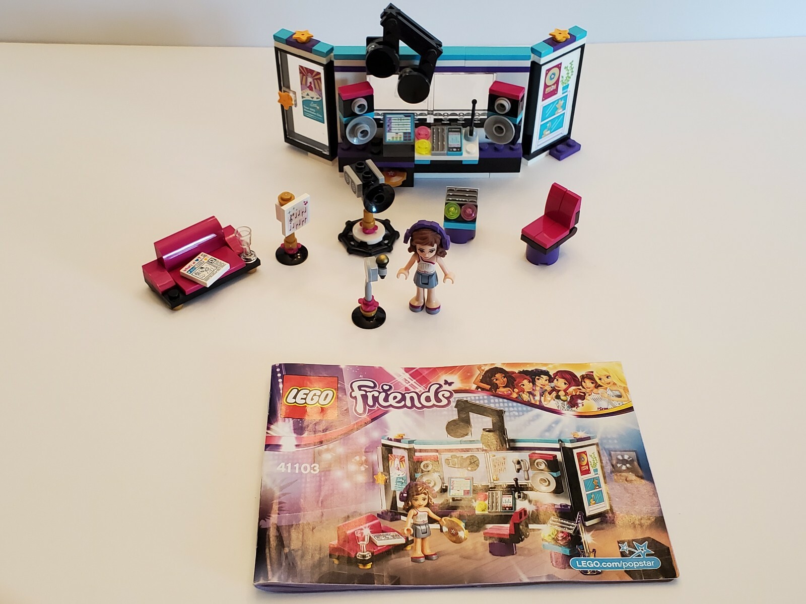lego friends pop star recording studio