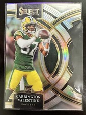 CARRINGTON VALENTINE 2023 Panini Select Silver Prizm Die Cut  PACKERS RC #118