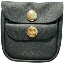 GOLD BELIEVE BUTTON POUCH W/ MAGNETIC CATCH FITS 4" BELT- KEYS, MONEY, CARDS