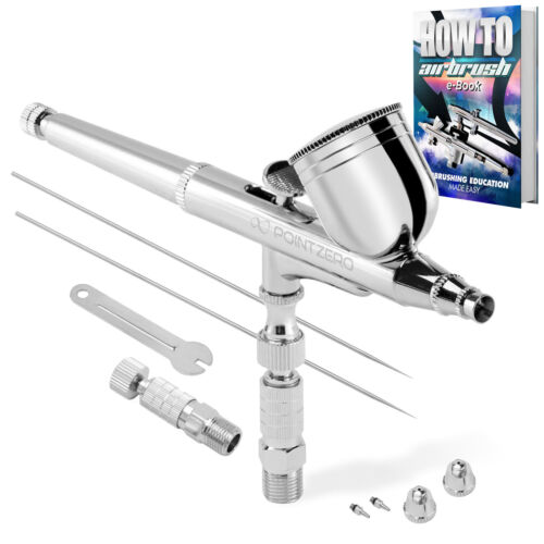 Dual Action Airbrush Kit with 3 Tips - Photo 1 sur 4