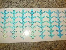 TRU UV CLEAR SILVER HOLO SCALE Ladderback Die Cut Fishing Lure Tape 6 Sizes