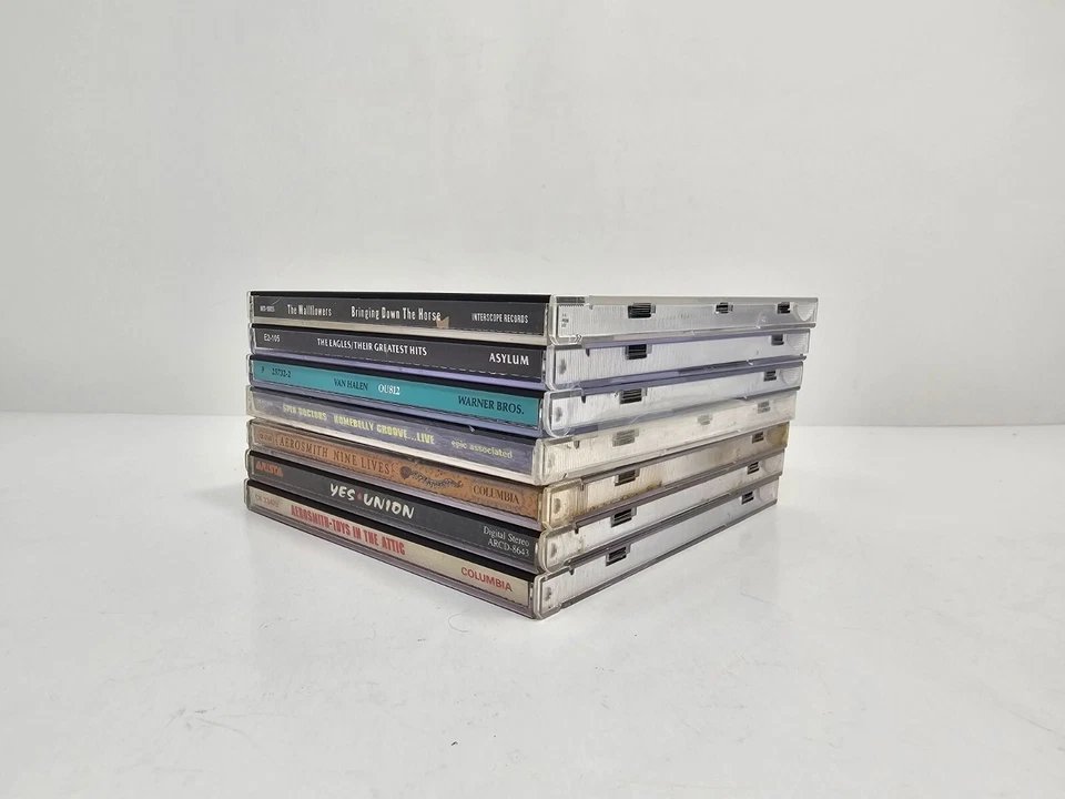 Лот из 7 рок компакт-дисков Van Halen Aerosmith The Eagles Yes Union Wallflowers Spin Doct - Изображение 2 из 4