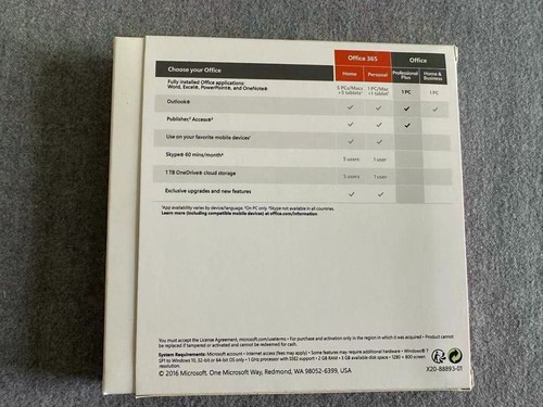 Microsoft Office 2016 Professional Plus DVD+Product Key Sealed | Verified 2 PCs - Picture 3 of 4
