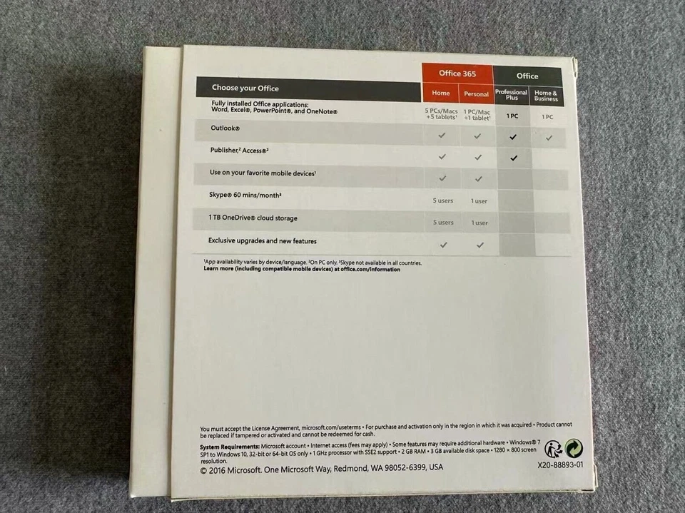 Microsoft Office 2016 Professional Plus DVD + clave de producto sellada | 2 PC verificadas - Imagen 3 de 4