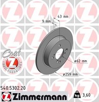 2X Zimmermann Bremsscheibe Coat Z 540.5302.20 FüR Swift Suzuki NZ FZ 4 AZG412