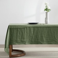 EVERLY 100 Pure Linen Rectangle Tablecloths 60x84Inches for Dining,Buffet Pa...
