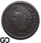 1866 Indian Head Cent Penny, Better Date