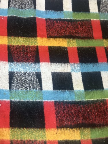 Vintage MCM Tetem Dutch fleece Wool Blanket camper throw Wind Mill Holland large - Picture 6 of 8