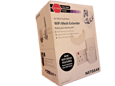 Netgear EX6410-100UKS AC1900 WLAN Range Extender, weiß, MU-MIMO, Dual-Band