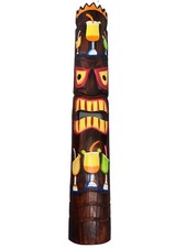 40 TIKI MASK HAWAIIAN WALL ART ISLAND HOME DECOR BAR TROPICAL