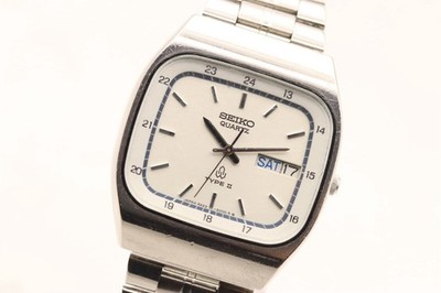Exc+5] Vintage Seiko Type II 8223-5000 Day/Date Qz Mens Watch Form