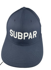SUBPAR in white Letters on Navy Hat Cap American Needle Snapback