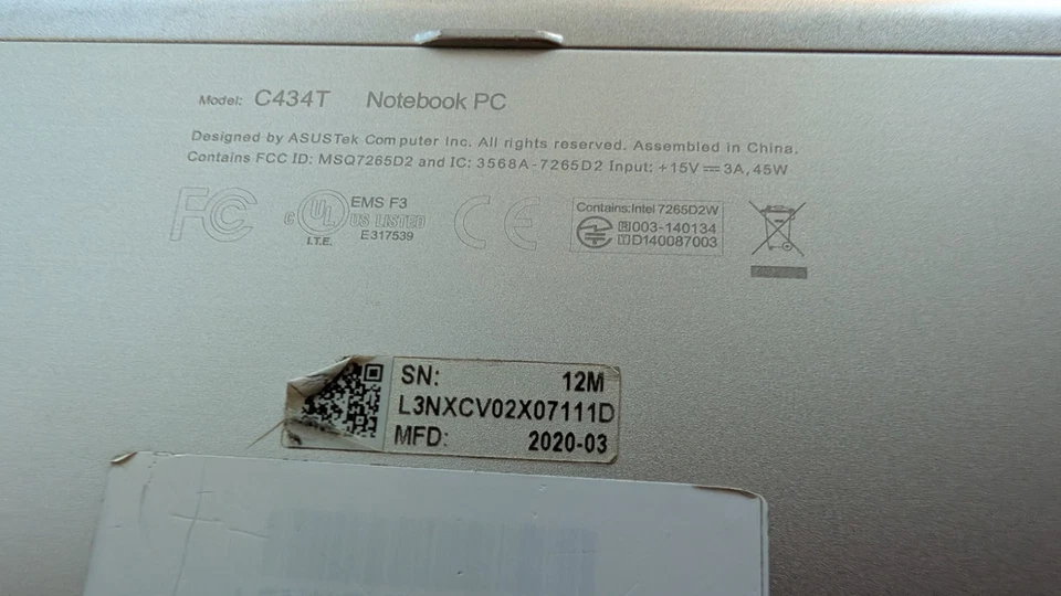 ASUS Chromebook Flip C434 2-in-1 14" Touchscreen & Backlit Keyboard. VG - Image 3 of 4