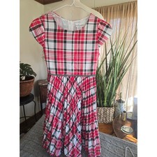 Super nice - EMILY WEST -Girls Plaid Pleated Dress Sparkle - Size 12