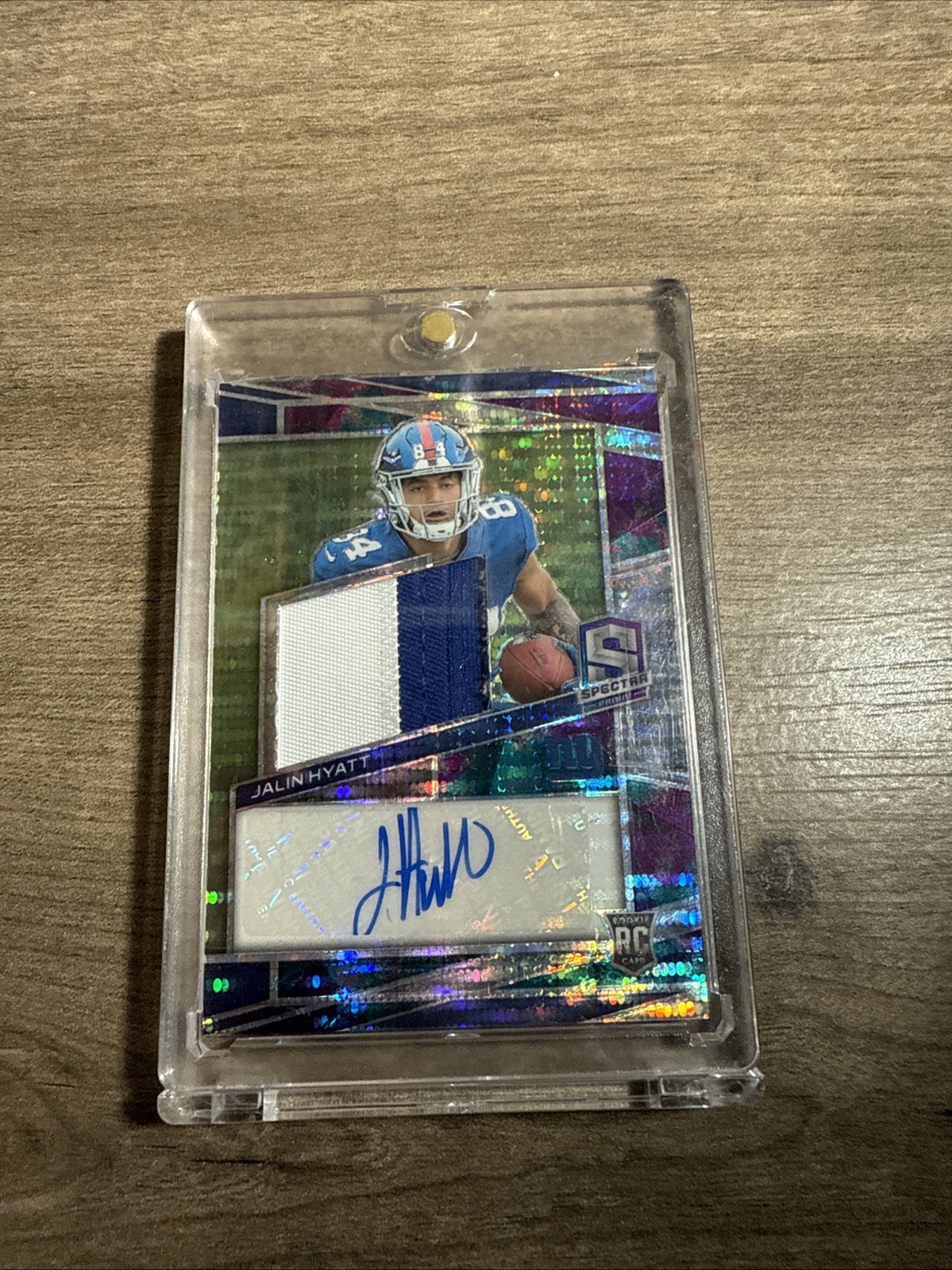 2023 Panini Spectra  Rookie Patch Autographs Jalin Hyatt #215 Celestial Prizm 75