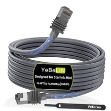 16.4FT Waterproof Ethernet Cable for Starlink Gen 3  Mini - 24AWG Gold 16.4ft