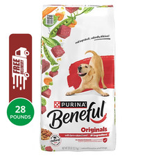 Purina Beneful Originals Adult Farm-Raised Beef Formula Dry Dog Food 28 lb bag 1.98 per pound