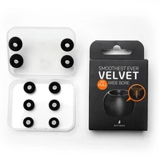 5 Pairs Divinus Velvet Wide Bore Silicone Eartips for 4-6mm Nozzle IEM Earbuds